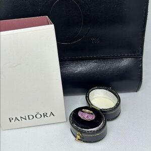 Pandora Pink Murano Glass and 14K Gold Charm